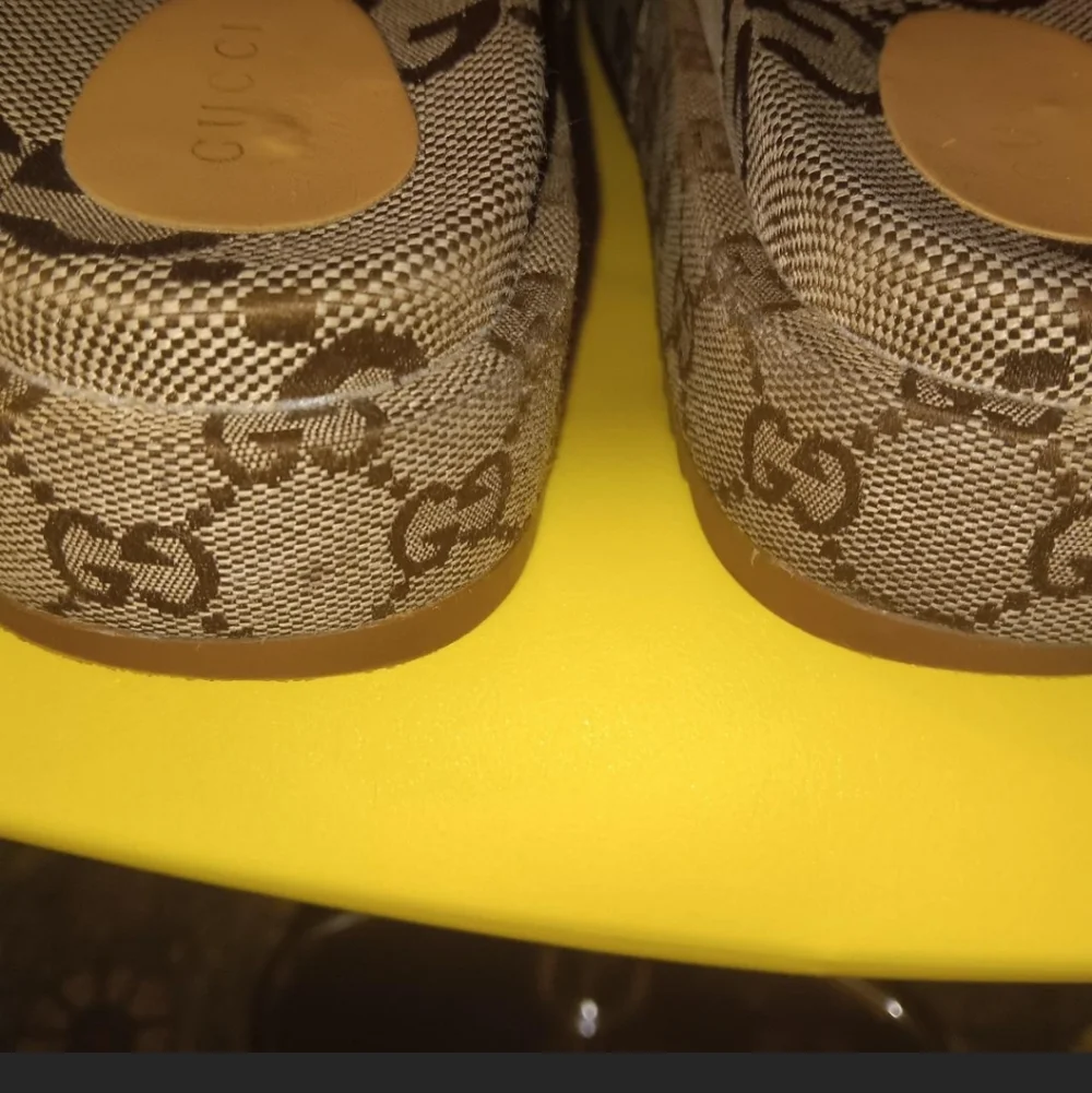 Gucci "Brown" Wedges with Logo Pattern - Picture 5 of 6